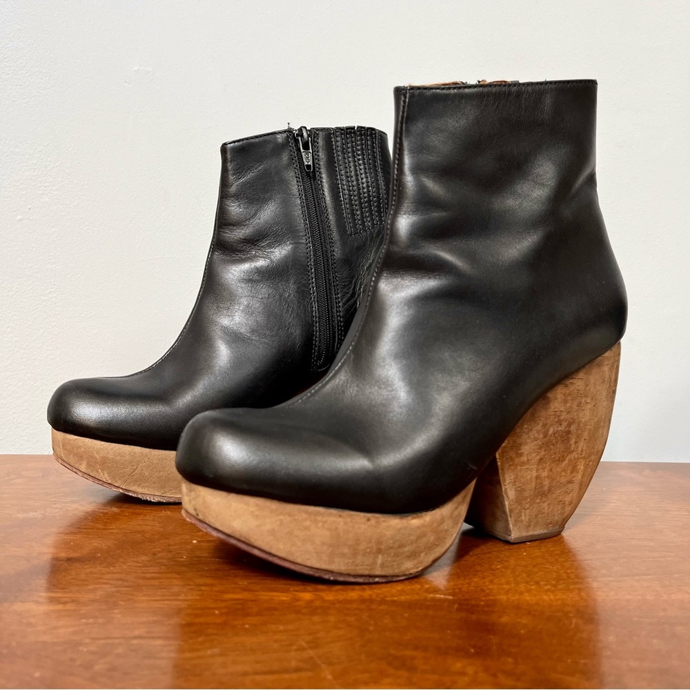 Rachel Comey Petra wooden heel leather ankle boots